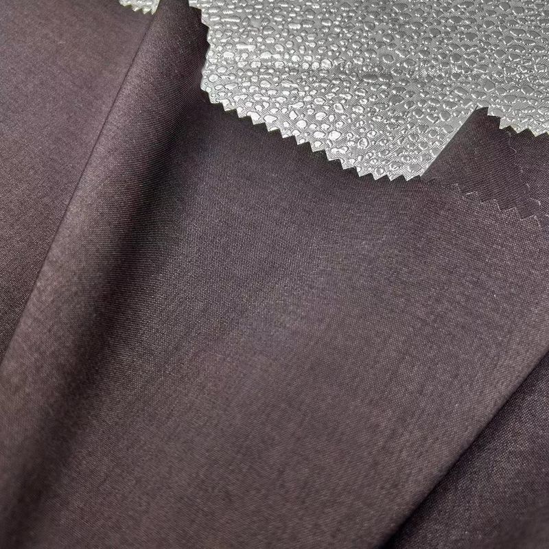 Tissus en polyester tricoté en élastane en tissus simples recyclés 170D*170D+40D Pour les vêtements