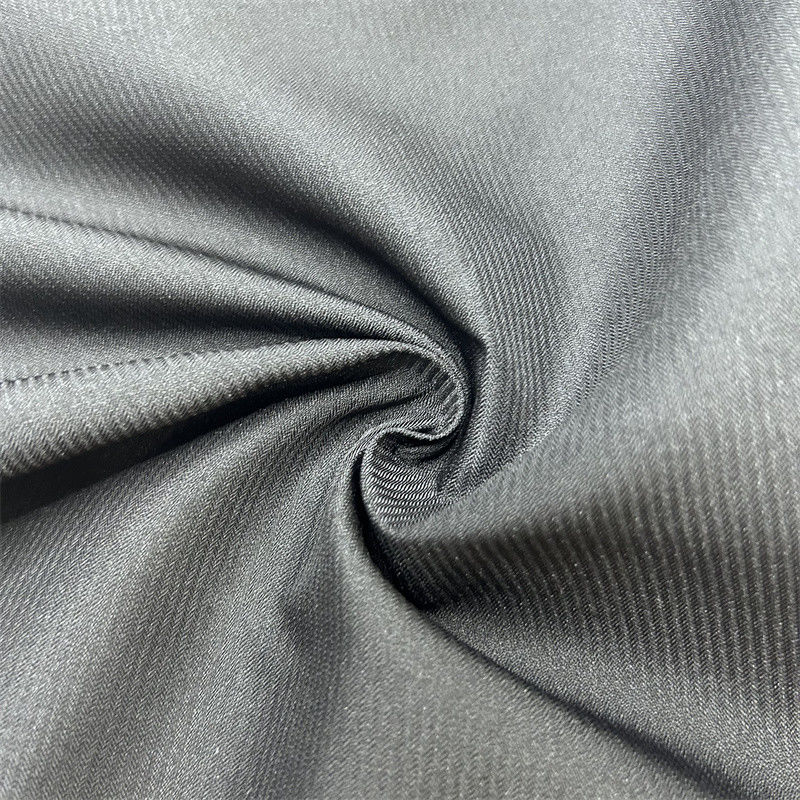 150D Tissu en polyester recyclé à étirement réduit en tissu tordu à bandes verticales 150D*150D Robes et jupes