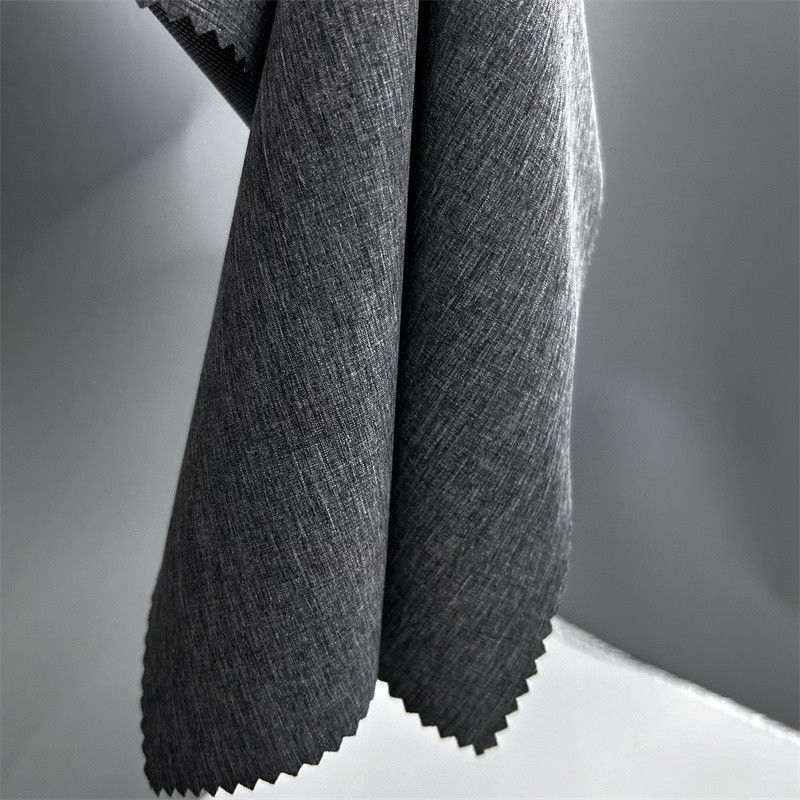 Tissu en polyester cationique à double teinte en perles avec une texture en lin à quatre voies sur la surface