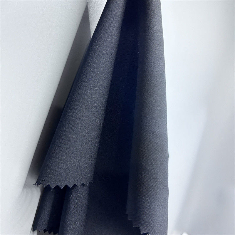 75D Tissu spandex en polyester recyclé Matte 2/1 Twill à quatre côtés Élastique 75D+40D*75D+40D Surface délicate