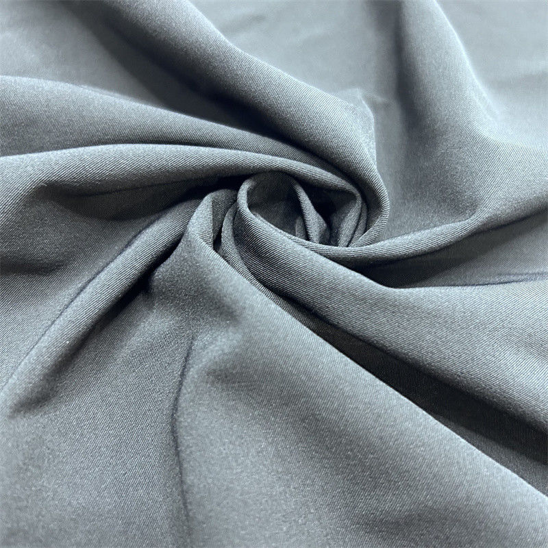 75D Tissu spandex en polyester recyclé Matte 2/1 Twill à quatre côtés Élastique 75D+40D*75D+40D Surface délicate