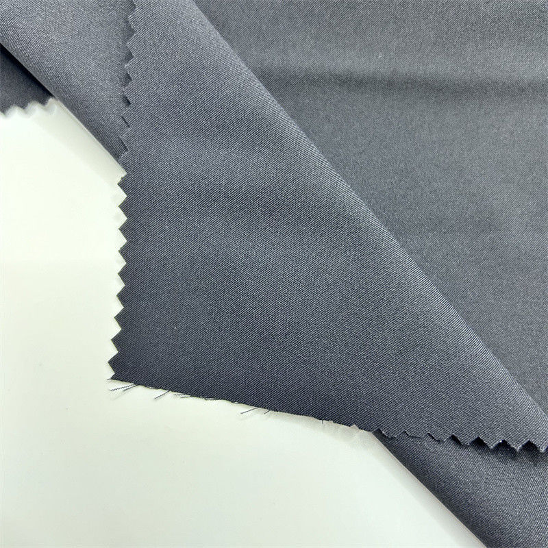 75D Tissu spandex en polyester recyclé Matte 2/1 Twill à quatre côtés Élastique 75D+40D*75D+40D Surface délicate